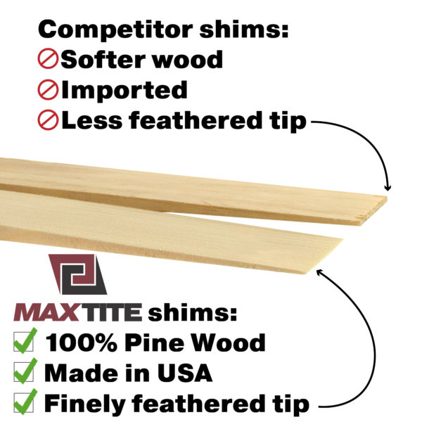 8" Pine Wood Shims - Image 3
